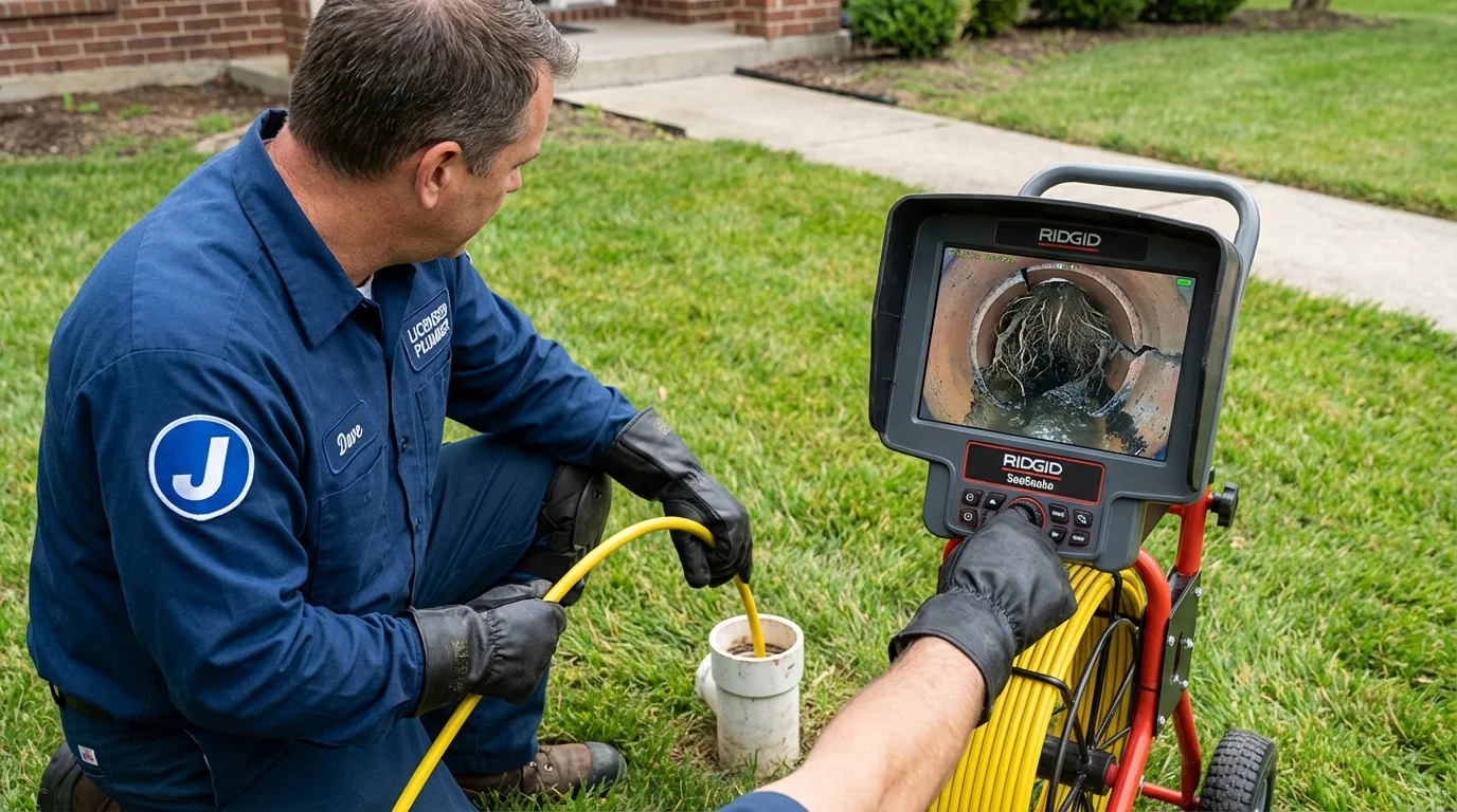 Sewer camera inspection being performed by Johns Plumbing LLC in Port Ewen